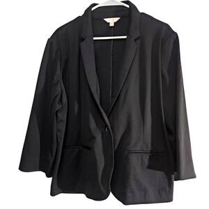 Lauren Conrad Women’s Black Open Front Blazer – Size XXL